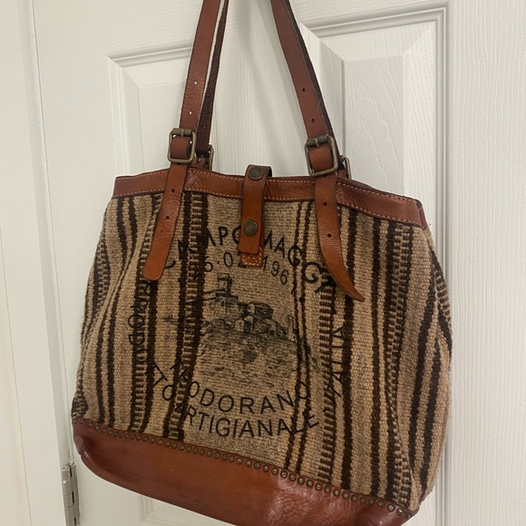 Campomaggi tapestry bag tote! Large! Beautiful - Picture 13 of 16